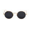 Lunettes de soleil rondes dorées style années 70, modèle Lennon.