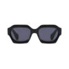 Lunettes de soleil Metromoon unisexe, design carré noir, style tendance.