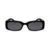 Lunettes de soleil Edge noires rectangulaires, style streetwear luxe, urbn eyewear, disponibles au Maroc.